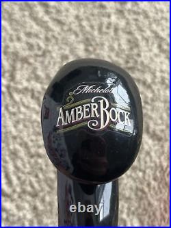 Michelob Amber Bock Ale Beer Tap Handle Black 6 As Is