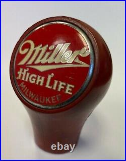 Miller beer ball tap marker knob Milwaukee handle bakelite vintage antique old