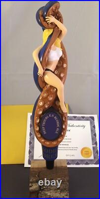 Moddy Brew Deep Troubles Blonde Ale Beer Tap Handle Figural Girl Beer Tap Handle