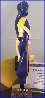Moddy Brew Deep Troubles Blonde Ale Beer Tap Handle Figural Girl Beer Tap Handle