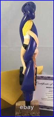 Moddy Brew Deep Troubles Blonde Ale Beer Tap Handle Figural Girl Beer Tap Handle