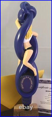 Moddy Brew Deep Troubles Blonde Ale Beer Tap Handle Figural Girl Beer Tap Handle