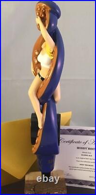 Moddy Brew Deep Troubles Blonde Ale Beer Tap Handle Figural Girl Beer Tap Handle