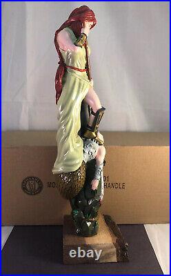 Moddy Brew Gorgon Conquest Red Ale Beer Tap Handle Rare Figural Girl Tap Handle