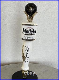 Modelo Especial Cerveza Beer Tap Handle Soccer Black Ball Topper Football Rare