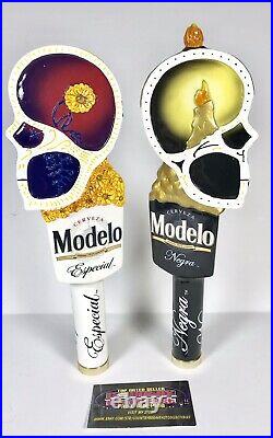 Modelo Especial Cerveza Day Of The Dead Skull Beer Tap Handle Set 12 Tall RARE Modelo Especial Cerveza Day Of The Dead Skull Beer Tap Handle Set 12 Tall RARE