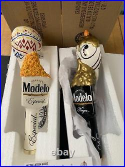 Modelo Especial Cerveza Day Of The Dead Skull Beer Tap Handle Set 12 Tall RARE