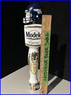 Modelo Especial Denver Broncos Beer Bar Tap Handle With Football Helmet Topper Modelo Especial Denver Broncos Beer Bar Tap Handle With Football Helmet Topper