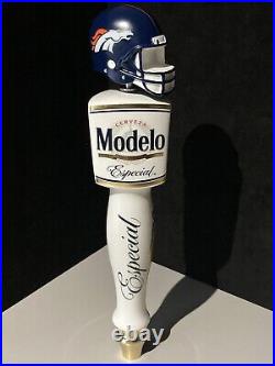 Modelo Especial Denver Broncos Beer Bar Tap Handle With Football Helmet Topper Modelo Especial Denver Broncos Beer Bar Tap Handle With Football Helmet Topper