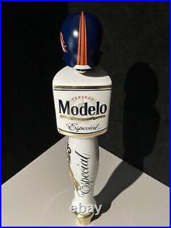 Modelo Especial Denver Broncos Beer Bar Tap Handle With Football Helmet Topper Modelo Especial Denver Broncos Beer Bar Tap Handle With Football Helmet Topper
