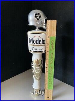 Modelo Especial Raiders Las Vegas Beer Tap Handle Football Helmet Bar Lot H