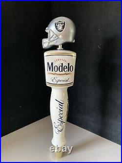 Modelo Especial Raiders Las Vegas Beer Tap Handle Football Helmet Bar Lot H