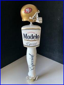 Modelo Especial San Francisco 49ers Beer Bar Tap Handle With Football Helmet