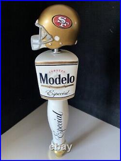 Modelo Especial San Francisco 49ers Beer Bar Tap Handle With Football Helmet