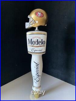 Modelo Especial San Francisco 49ers Beer Bar Tap Handle With Football Helmet