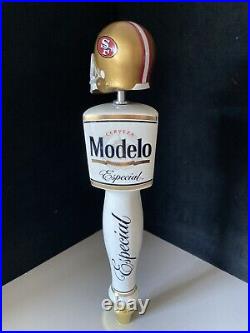 Modelo Especial San Francisco 49ers Beer Bar Tap Handle With Football Helmet