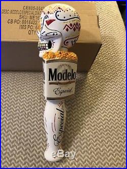 Modelo Especial White Sugar Skull Day Of The Dead 10 Beer Tap Handle-NEW IN BOX