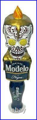 Modelo Negra Dia De Los Muertos Skull Tap Handle 8 Shorty New in Box & F/S