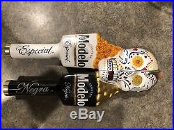 Modelo Negra modelo dual sugar skull beer tap handle