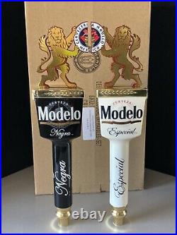 Modelo Tall Dual Lion Especial & Negra Cerveza Beer Bar Tap Handle Lot