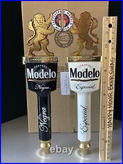 Modelo Tall Dual Lion Especial & Negra Cerveza Beer Bar Tap Handle Lot