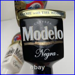 Modelo World Cup Dual Beer Tap Handle Set Especial and Negra Football Soccer Modelo World Cup Dual Beer Tap Handle Set Especial and Negra Football Soccer