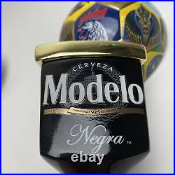 Modelo World Cup Dual Beer Tap Handle Set Especial and Negra Football Soccer Modelo World Cup Dual Beer Tap Handle Set Especial and Negra Football Soccer