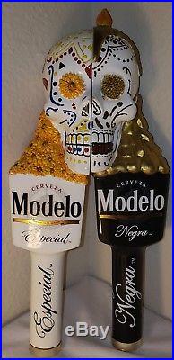 Modelo and Negra Modelo Dia de losMuertos Skull limited edition Beer Tap Handle