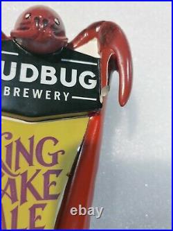 Mudbug Brewery King Lake Ale Crab Claw Scarce Draft Beer Tap Handle Mancave Bar
