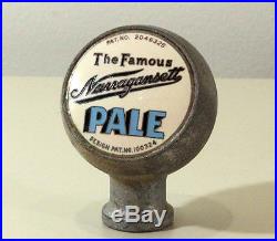 Narragansett Pale Ale Chrome Ball Knob Tap Handle Cranston, Rhode Island Ri Beer