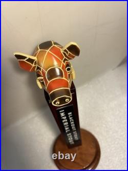 NEVINS BREWING MIDNIGHT PIG BLACKOUT STOUT beer tap handle ILLINOIS. Closed 2019