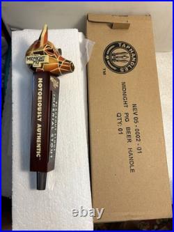 NEVINS BREWING MIDNIGHT PIG BLACKOUT STOUT beer tap handle ILLINOIS. Closed 2019