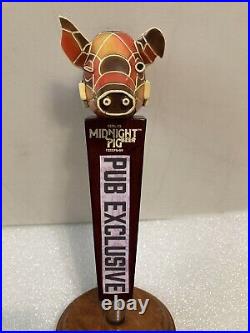 NEVINS BREWING MIDNIGHT PIG PUB EXCLUSIVE Draft beer tap handle. ILLINOIS