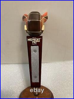 NEVINS BREWING MIDNIGHT PIG PUB EXCLUSIVE Draft beer tap handle. ILLINOIS