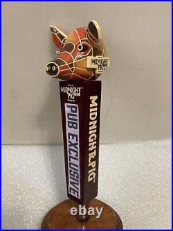 NEVINS BREWING MIDNIGHT PIG PUB EXCLUSIVE Draft beer tap handle. ILLINOIS