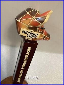 NEVINS BREWING MIDNIGHT PIG PUB EXCLUSIVE Draft beer tap handle. ILLINOIS