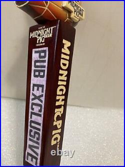 NEVINS BREWING MIDNIGHT PIG PUB EXCLUSIVE Draft beer tap handle. ILLINOIS