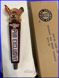 NEVINS BREWING MIDNIGHT PIG PUB EXCLUSIVE Draft beer tap handle. ILLINOIS