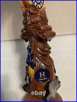 NEWCASTLE HISTORY CHANNEL VIKINGS AMBER ALE draft beer tap handle. ENGLAND