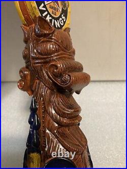 NEWCASTLE HISTORY CHANNEL VIKINGS AMBER ALE draft beer tap handle. ENGLAND