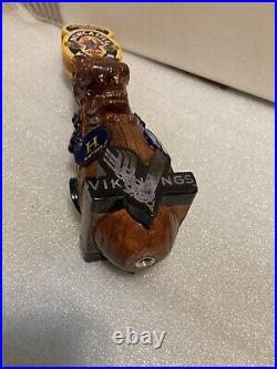 NEWCASTLE HISTORY CHANNEL VIKINGS AMBER ALE draft beer tap handle. ENGLAND