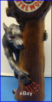 NEWCASTLE WEREWOLF BLOOD RED ALE FIGURAL 7 BEER TAP HANDLE NEW