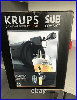 NEW Krups The Sub Compact Beer Dispenser Tap Draught Keg Machine System Black