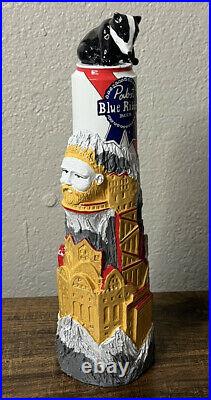 NEW Pabst Blue Ribbon Beer PBR Tap Handle Max Coleman Art Urethane Mountain