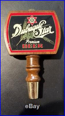 NEW Rare Vintage DUBUQUE Star Premium Beer Tap Handle Iowa