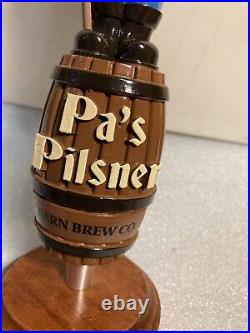 NE-HF BACKYARD BARN BREW PA'S PILSNER Draft beer tap handle. CONNECTICUT