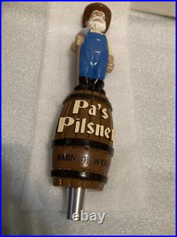 NE-HF BACKYARD BARN BREW PA'S PILSNER Draft beer tap handle. CONNECTICUT