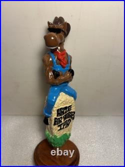 NE-HF BARN BREW HAZE FOR HORSES IPA COWBOY STALLION beer tap handle. CONNECTICUT