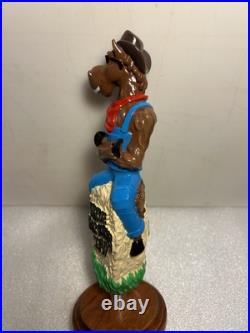 NE-HF BARN BREW HAZE FOR HORSES IPA COWBOY STALLION beer tap handle. CONNECTICUT