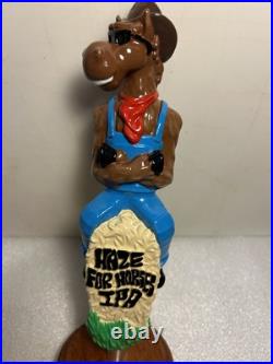 NE-HF BARN BREW HAZE FOR HORSES IPA COWBOY STALLION beer tap handle. CONNECTICUT